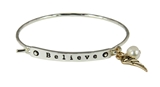 4030272 Believe Petite Bangle Style Bracelet Encouragement Inspirational Gift