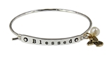 4030281  Blessed Petite Bangle Style Bracelet Encouragement Inspirational Gift