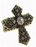 4030289 Cross Stretch Ring Christian Scripture Religious Jewelry