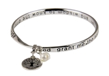 4030322 Serenity Prayer Twisted Bangle Bracelet AA Recovery 12 Step Prayer