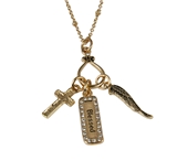 4030340 Angel Wing Cross Blessed Necklace