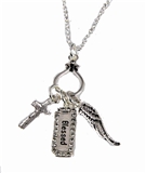 4030353 Blessed Necklace with Charms Angel Wing Beautiful Inspirational Gift Secret Angel