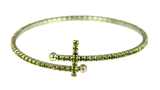 4030372 Rhinestone Cross Bracelet Flexible Petite Stacking Stackable Christian 