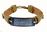 4030418 Lord's Prayer Leather Bracelet Wrap Our Father Adjustable Knot Cord