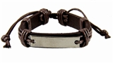 4030422 Lord's Prayer Leather Bracelet Wrap Our Father Adjustable Knot Cord