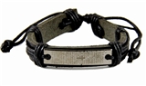 4030423 Lord's Prayer Leather Bracelet Wrap Our Father Adjustable Knot Cord