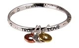 4030427 True Love Waits Twisted Bangle with Charms TLW