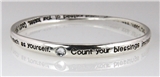 4030469 Count Your Blessings Bangle Bracelet Christian Jewelry Religious
