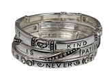 4030472 3 Piece Bracelet Set Love is Patient 1st Corinthians Christian Religi...