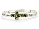 4030492 John 3:16 Stretch Bracelet Christian Scripture Bible Verse Cross