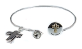 4030511 I Am Blessed Bangle Bracelet Christian Cross