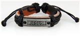 4030523 JESUS Leather Bracelet Christian Scripture Name of Jesus Bible Religious