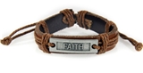 4030527 FAITH Leather Bracelet Christian Inspirational Scripture Jesus Bible ...