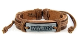 4030533 WWJD What Would Jesus Do Leather Bracelet Christian Scripture Jesus I...