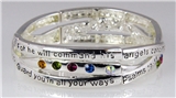 4030542 Psalm 19:11 Weaving Christian Stretch Bracelet Jesus Religious Christ...