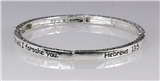 4030552 Petite Hebrews 13:5 Christian Stretch Bracelet Jesus Religious Christ...