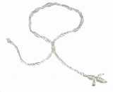 4030564 Set of 3 White Decenario Pulseras Knotted Thread Cross Bracelet Hip Hop Kanye ...