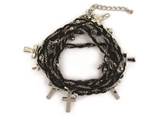 4030575 Christian Cross Cord and Chain Wrap Bracelet Religious Bible
