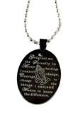 4030579 Serenity Prayer Dogtag Style Necklace AA One Day At A Time 12 Step Dog Tag