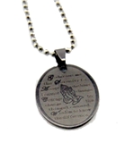 4030580 Serenity Prayer Dogtag Style Necklace AA One Day At A Time 12 Step Dog Tag