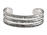 4030583  Lord's Prayer Cuff Bracelet Christian Bracelet Scripture Jesus Words Our Father