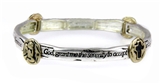 4030605 Serenity Prayer Stretch Bracelet 12 Step AA Al Anon One Day At A Time