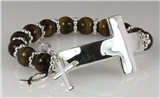 4030610 Beaded Cross Stretch Bracelet Beads Christian Religious Jesus Fashion