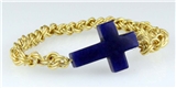 4030611 Cross & Chain Stretch Bracelet Stone Like Cross Christian Fashion Jes...