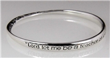 4030618 Teacher's Prayer Bangle Bracelet Christian Jewelry Jesus Bible Presen...