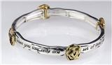 4030621 Footprints Poem Stretch Bracelet Christian Jesus Bible Religious Jewelry