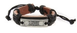 4030636 LOVE Leather Bracelet Promise Hope Inspirational Encouragement