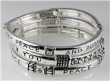 4030643 Psalm 34:14 3 Piece Beautiful Stretch Bracelet Seek Peace Christian P...