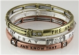4030644 Psalm 46:10 3 Piece Beautiful Stretch Bracelet Pray Be Still & Know T...