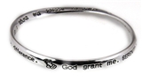 4030645 Serenity Prayer Twisted Bangle Bracelet 12 Step AA God Grant Me Chris...