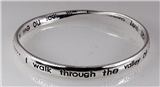 4030648 Psalm 23 Twisted Bangle Bracelet Christian Scripture Fear No Evil