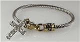 4030655 Rope Bangle Bracelet With Cross Charm Christian Faith Religious Jewelry