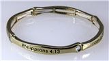 4030659 Philippians 4:13 Stacking Stretch Bracelet Stackable Scripture Phil I...