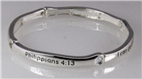 4030660 Philippians 4:13 Stacking Stretch Bracelet Stackable Scripture Phil I...