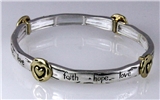 4030672 1 Corinthians 13:13 Faith Hope Love Stretch Bracelet Scripture Christ...