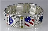 4030674 Keep My Son Safe Military Prayer Stretch Bracelet God Bless Armed Ser...