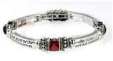 4030678 Serenity Prayer Stretch Prayer Bracelet Cross 12 Step AA Prayer Al An...