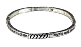 4030687 John 3:17 Petite Stretch Bracelet Stackable For God Did Not Send