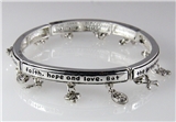 4030693 1 Corinthians 13:13 Stretch Bracelet Charms Love Verse Scripture Chri...