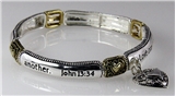 4030695 John 13:34 Stretch Bracelet Love One Another Scripture Cross Christian