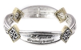 4030699 Serenity Prayer Stretch Bracelet 12 Step AA Al Anon God Grant Me