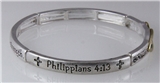 4030702 Philippians 4:13 Stretch Bracelet Scripture Verse I Can Do All Things...