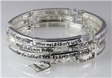 4030709 10 Commandments Coil Bracelet Exodus Religious Cross Bible Scripture