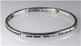 4030712 Corinthians 13:6-8 Stretch Bracelet Religious Cross Bible Scripture