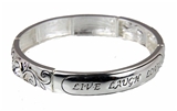 4030713 Live Laugh Love Stretch Bracelet Hope Religious Cross Bible Scripture