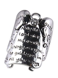 4030727 Angel Christian Stretch Ring Religious Cross Bible Scripture